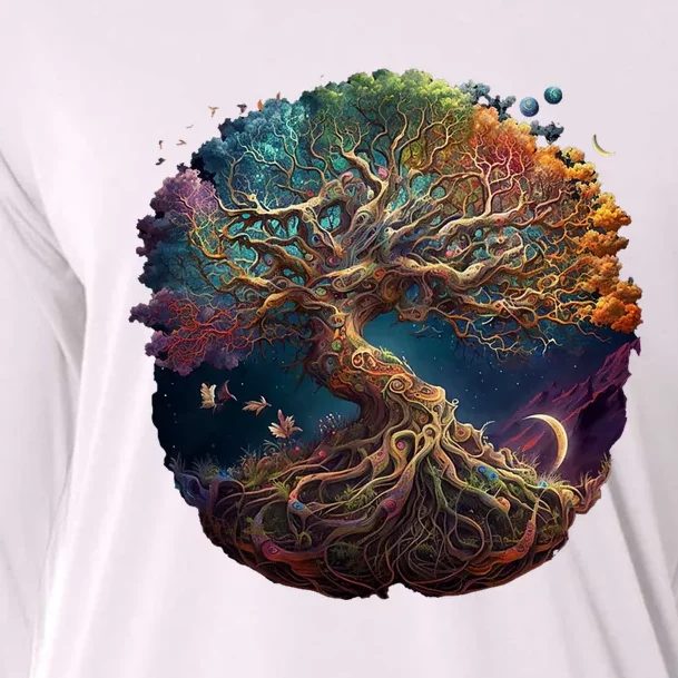 Tree Of Life Gift The Tree Of Life Meditation Cooling Performance Long Sleeve Crew