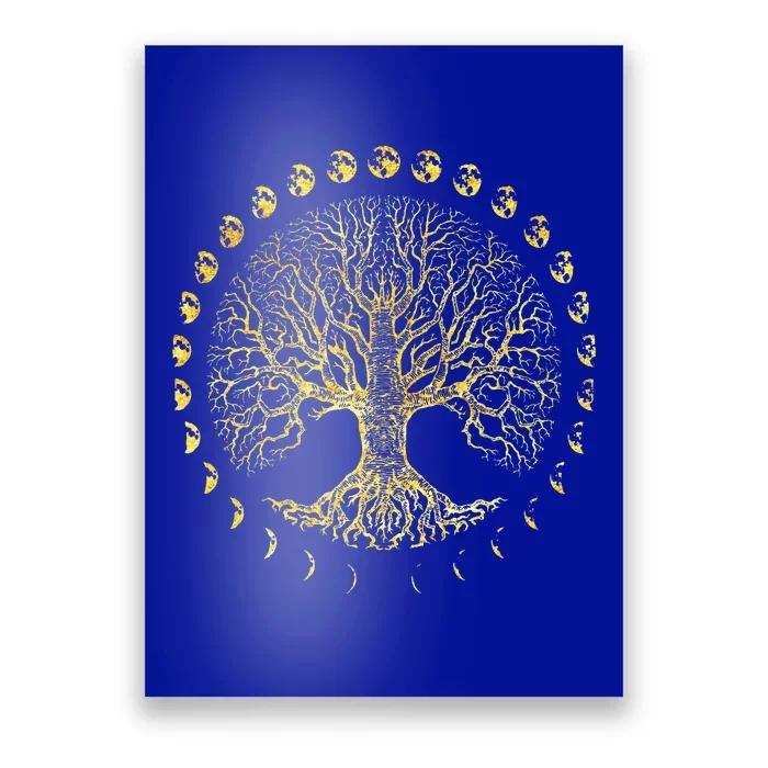 Tree Of Life Phases Of The Moon Gift Poster