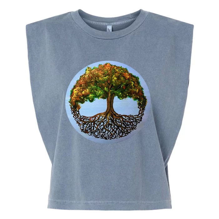 Tree Of Life Painting Garment-Dyed Women's Muscle Tee