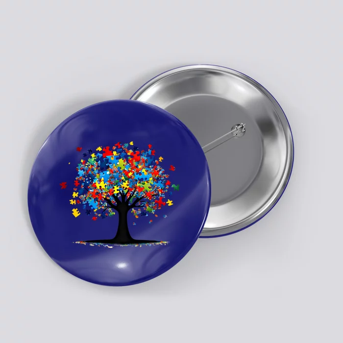 Tree Of Life Autism Awareness Day Autistic Gift Button