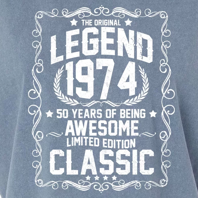 The Original Legend 1974 50th Birthday Garment-Dyed Women's Muscle Tee