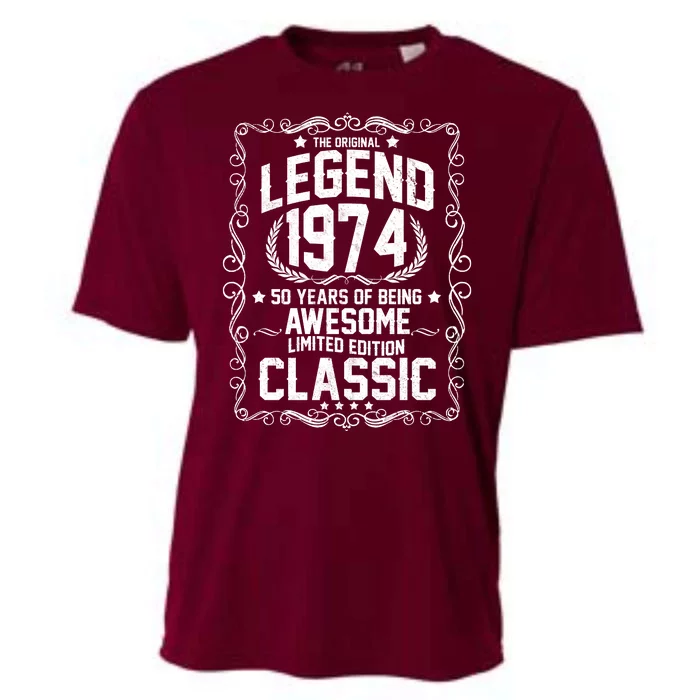 The Original Legend 1974 50th Birthday Cooling Performance Crew T-Shirt