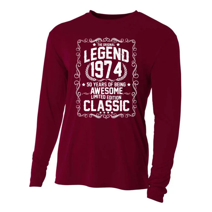 The Original Legend 1974 50th Birthday Cooling Performance Long Sleeve Crew