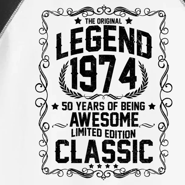 The Original Legend 1974 50th Birthday Toddler Fine Jersey T-Shirt