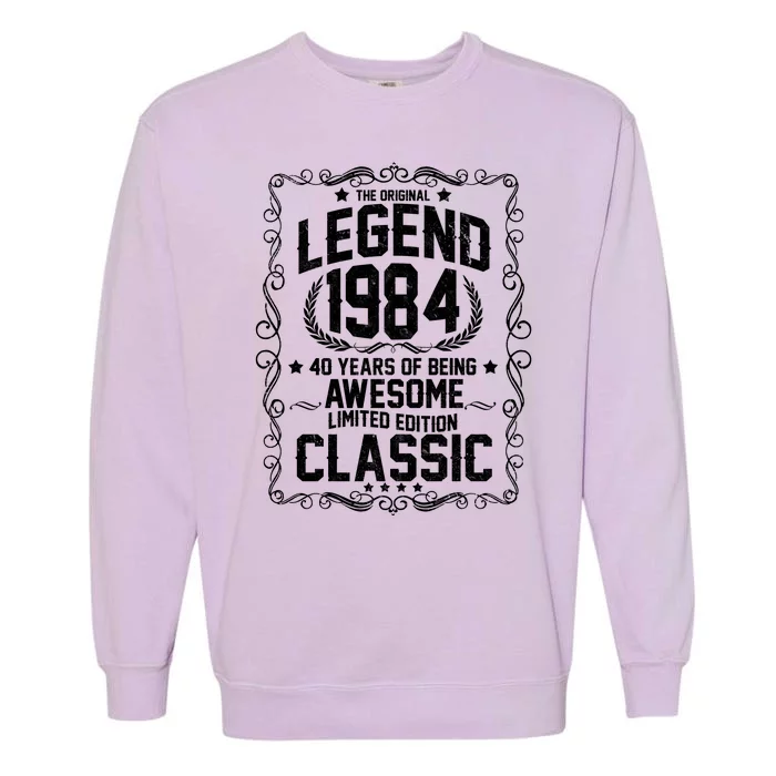 The Original Legend 1984 40th Birthday Garment-Dyed Sweatshirt