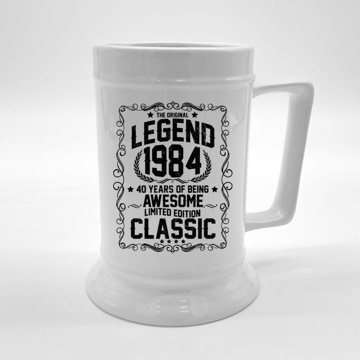 The Original Legend 1984 40th Birthday Front & Back Beer Stein