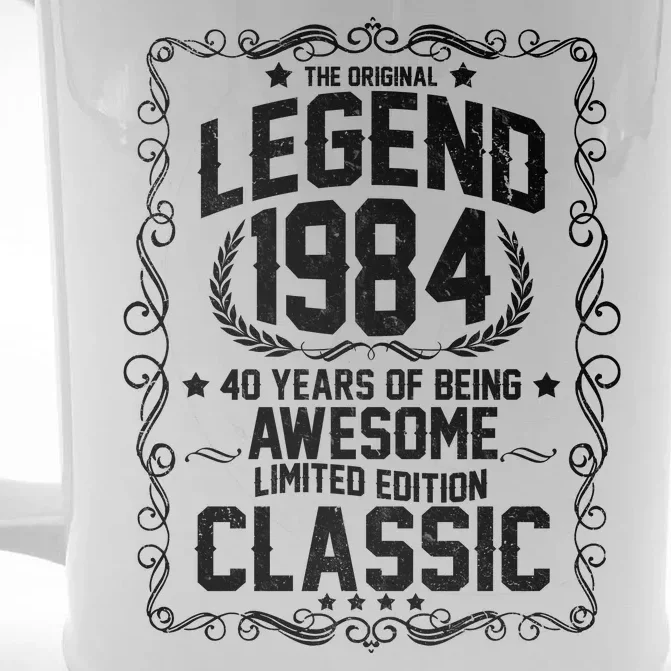 The Original Legend 1984 40th Birthday Front & Back Beer Stein