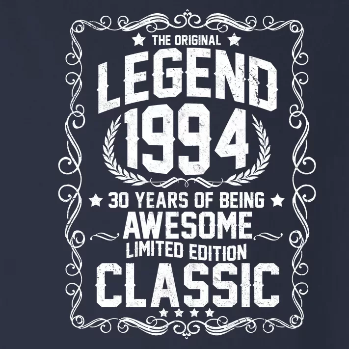 The Original Legend 1994 30th Birthday Toddler Long Sleeve Shirt