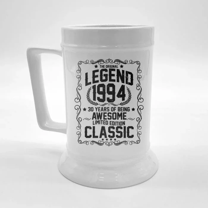 The Original Legend 1994 30th Birthday Front & Back Beer Stein