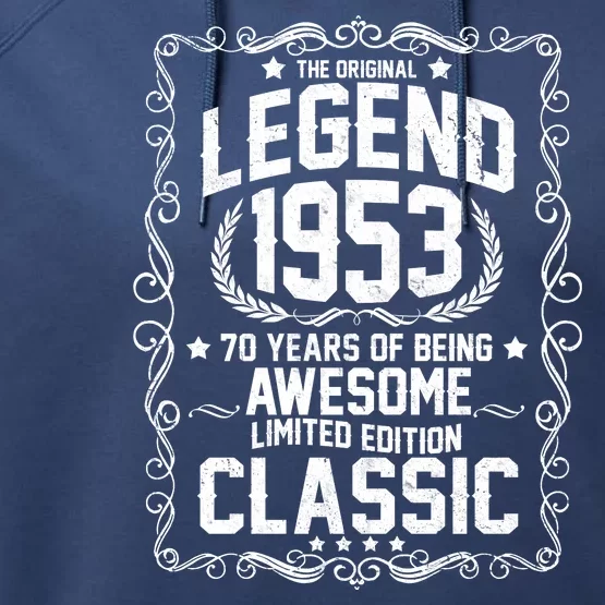 The Original Legend 1953 70th Birthday Performance Fleece Hoodie