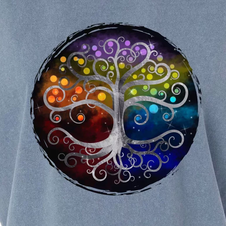 Tree Of Life Silver Swirl Garment-Dyed Women's Muscle Tee