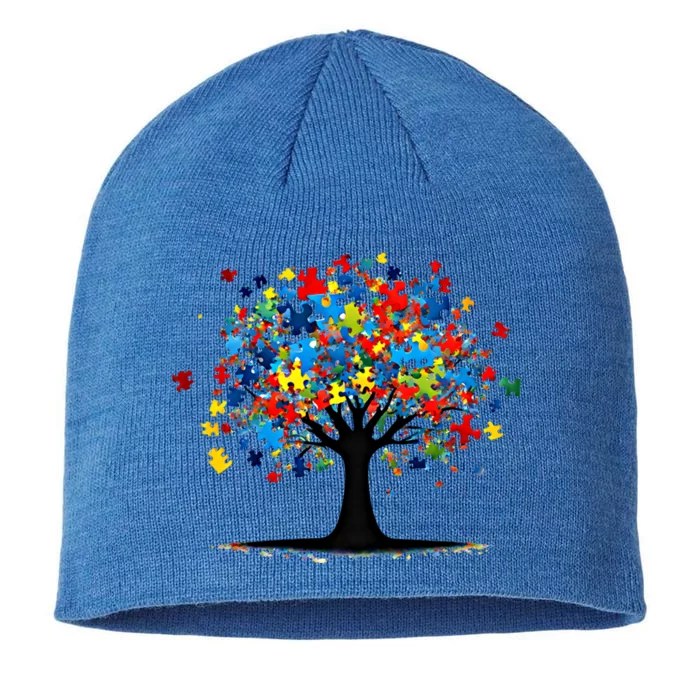 Tree Of Life Autism Awareness Day Autistic Gift 8 1/2in Sustainable Knit Beanie