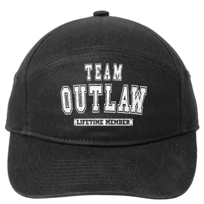 Team Outlaw Lifetime Member Family Last Name 7-Panel Snapback Hat