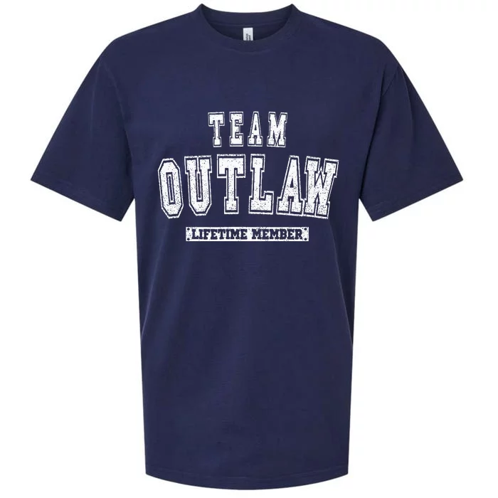 Team Outlaw Lifetime Member Family Last Name Sueded Cloud Jersey T-Shirt