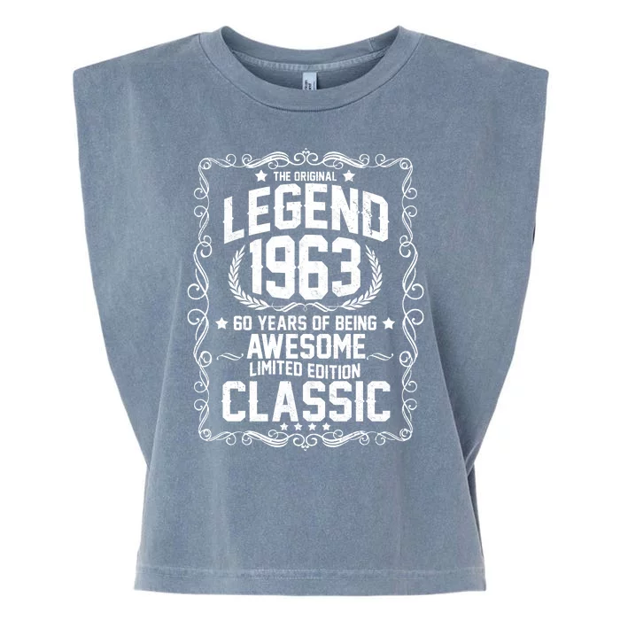 The Original Legend 1963 60th Birthday Garment-Dyed Women's Muscle Tee