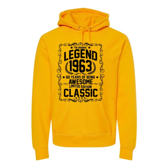 The Original Legend 1963 60th Birthday Premium Hoodie