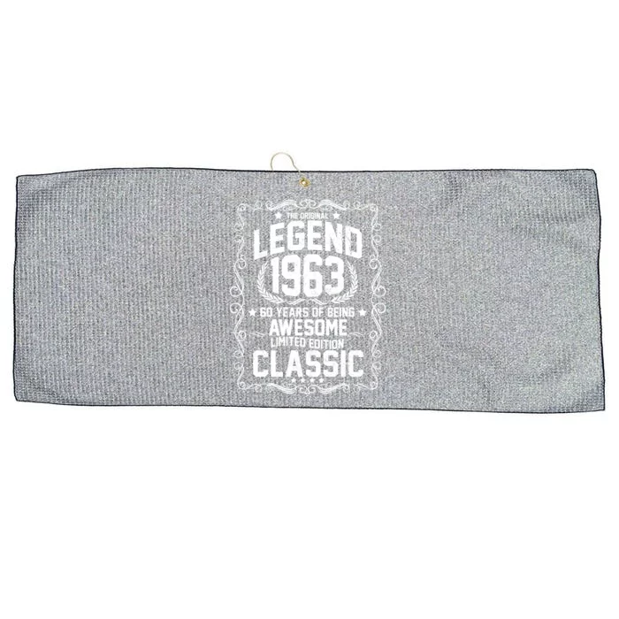 The Original Legend 1963 60th Birthday Large Microfiber Waffle Golf Towel