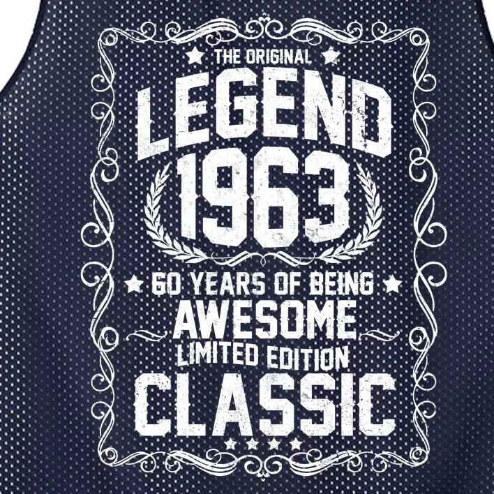 The Original Legend 1963 60th Birthday Mesh Reversible Basketball Jersey Tank