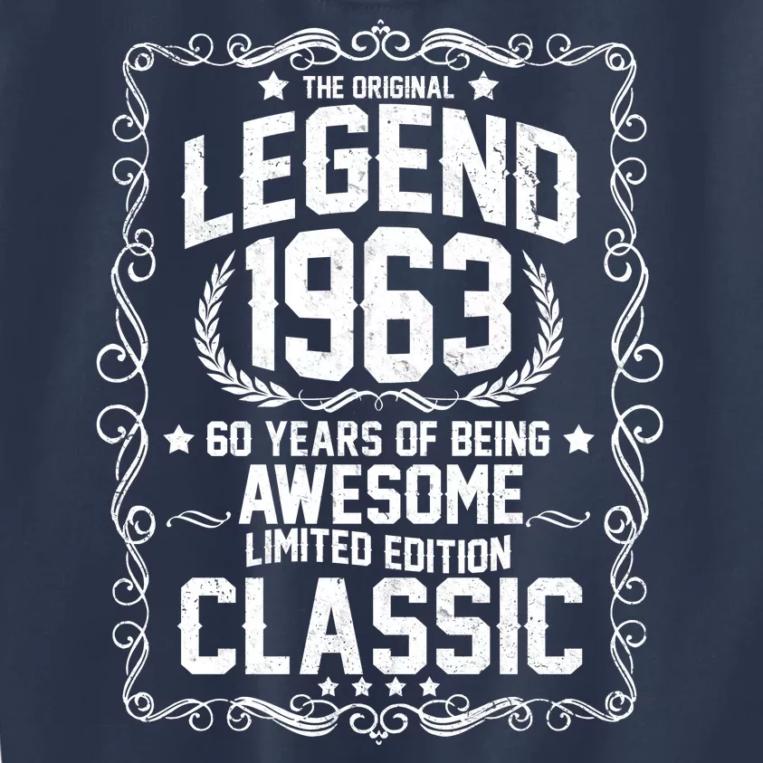 The Original Legend 1963 60th Birthday Kids Sweatshirt