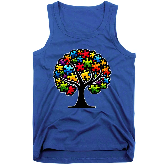 Tree Of Life Autism Awareness Month Funny Asd Supporter Gift Tank Top