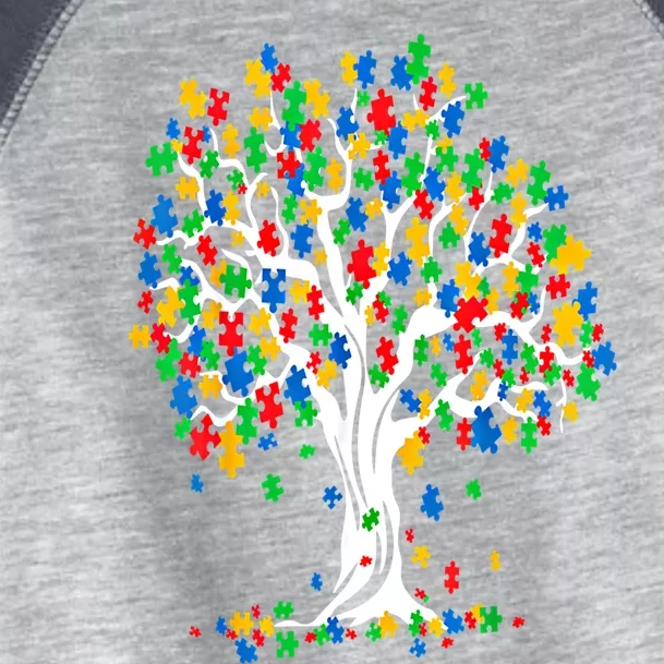 Tree Of Life Autism Awareness Month Funny Asd Supporter Funny Gift Toddler Fine Jersey T-Shirt