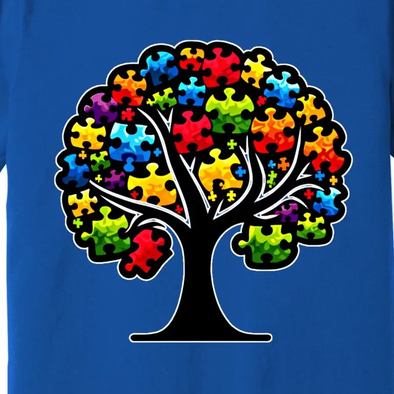 Tree Of Life Autism Awareness Month Funny Asd Supporter Gift Premium T-Shirt