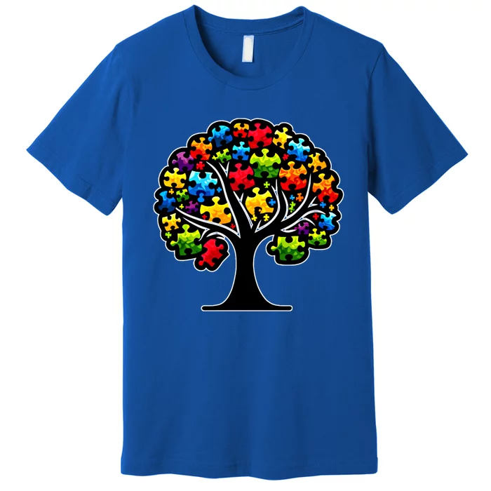 Tree Of Life Autism Awareness Month Funny Asd Supporter Gift Premium T-Shirt