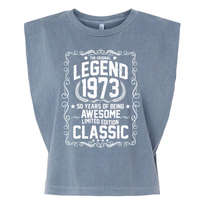 The Original Legend 1973 50th Birthday Garment-Dyed Women's Muscle Tee