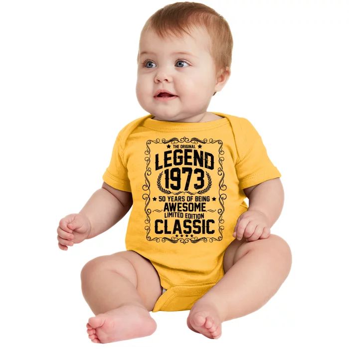 The Original Legend 1973 50th Birthday Baby Bodysuit