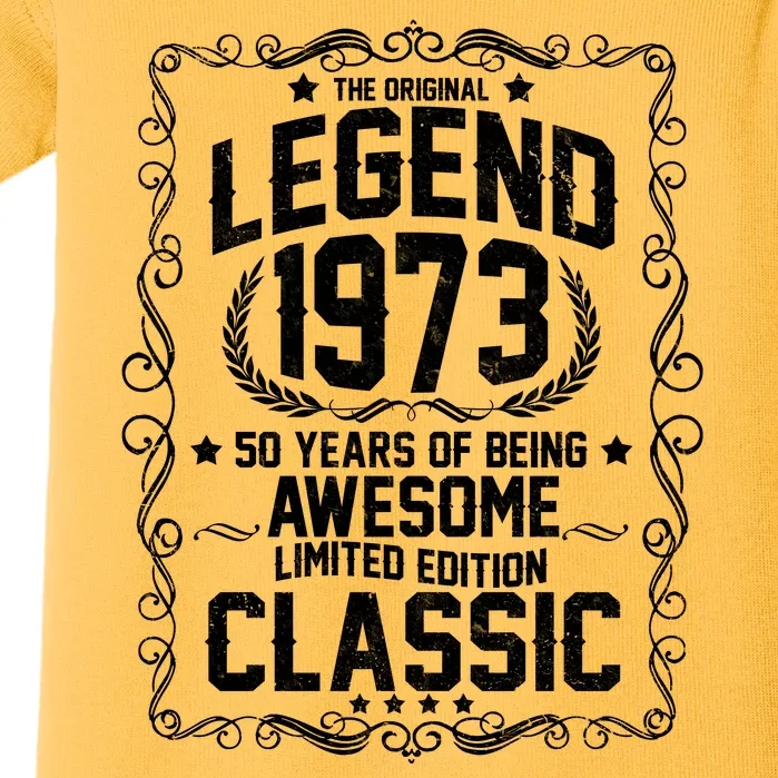 The Original Legend 1973 50th Birthday Baby Bodysuit