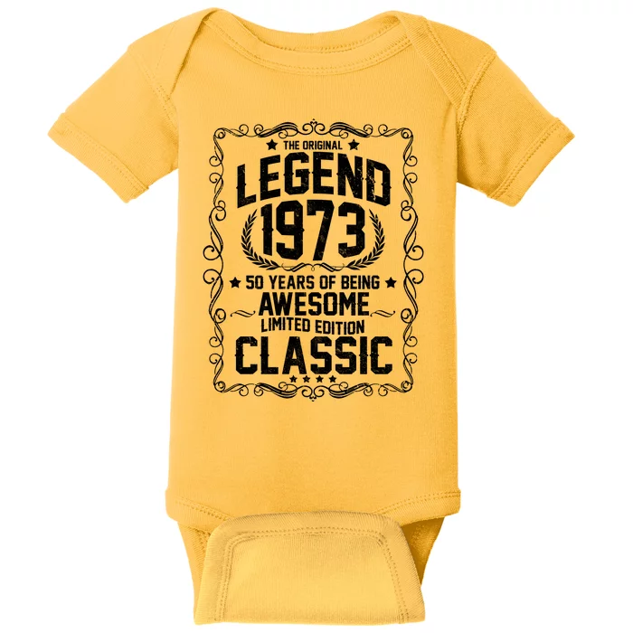 The Original Legend 1973 50th Birthday Baby Bodysuit