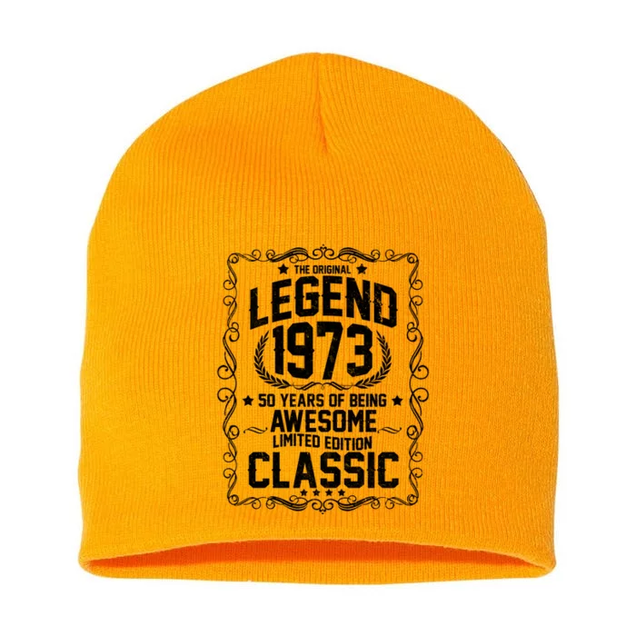 The Original Legend 1973 50th Birthday Short Acrylic Beanie