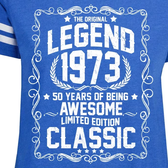 The Original Legend 1973 50th Birthday Enza Ladies Jersey Football T-Shirt