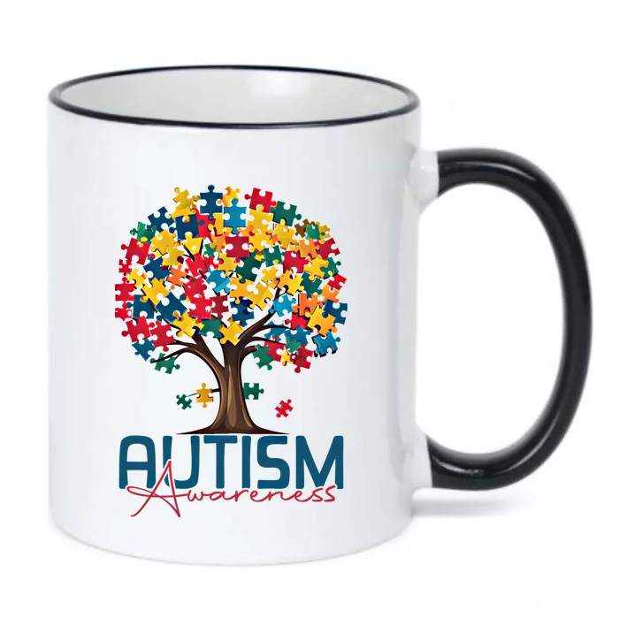 Tree Of Life Autism Awareness Month Funny Asd Supporter Gift Black Color Changing Mug