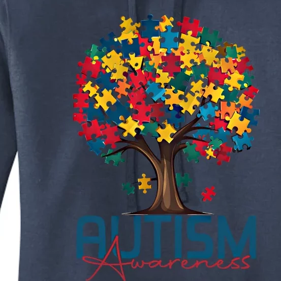 Tree Of Life Autism Awareness Month Funny Asd Supporter Gift Women's Pullover Hoodie