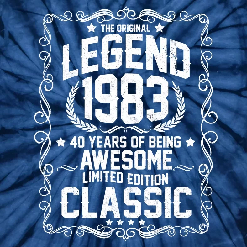 The Original Legend 1983 40th Birthday Tie-Dye T-Shirt