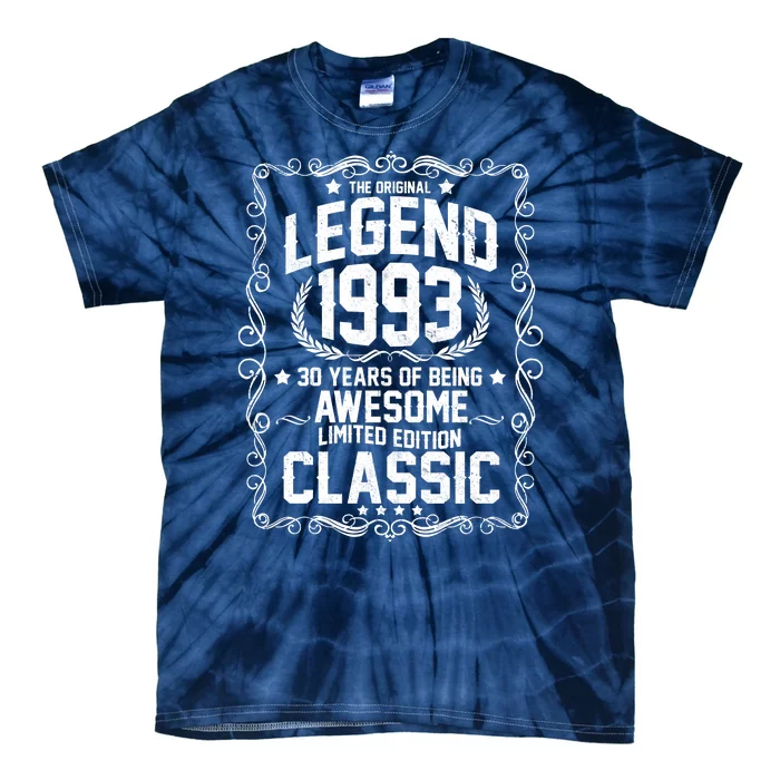 The Original Legend 1993 30th Birthday Tie-Dye T-Shirt