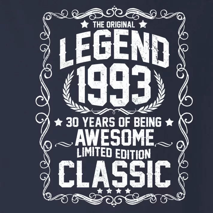 The Original Legend 1993 30th Birthday Toddler Long Sleeve Shirt