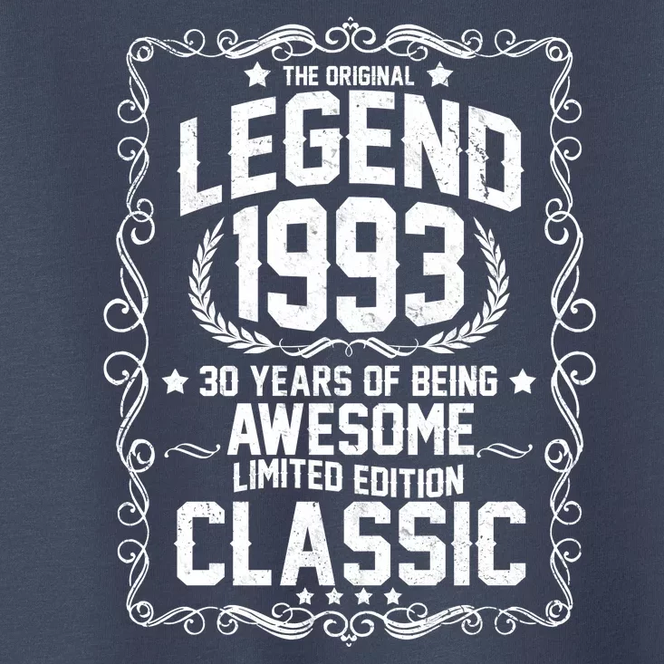 The Original Legend 1993 30th Birthday Toddler T-Shirt