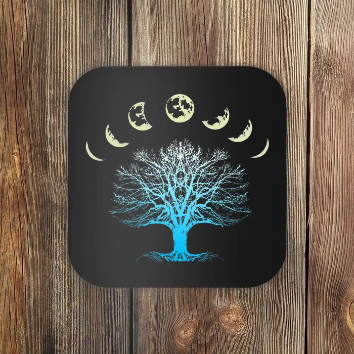 Tree Of Life Spiritual Moonphases For Yoga Coaster