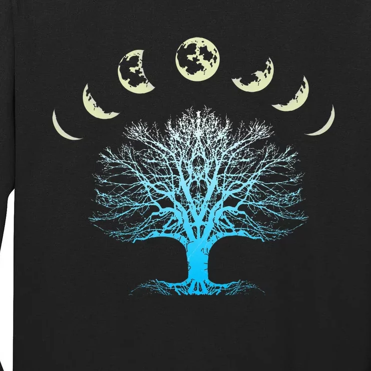 Tree Of Life Spiritual Moonphases For Yoga Tall Long Sleeve T-Shirt