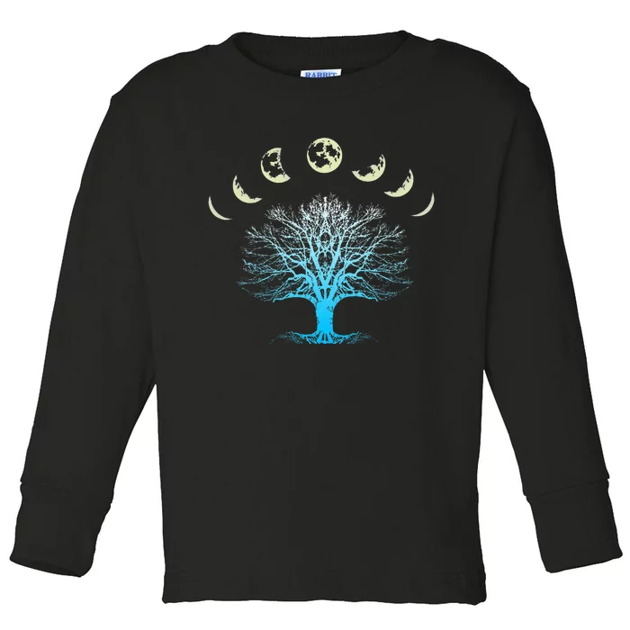 Tree Of Life Spiritual Moonphases For Yoga Toddler Long Sleeve Shirt