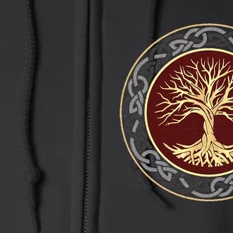 Tree Of Life Viking Celtic Tree Of Life Nordic Design Full Zip Hoodie