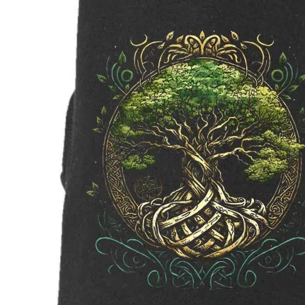 Tree Of Life Viking Midgard Thor Walhalla Doggie 3-End Fleece Hoodie