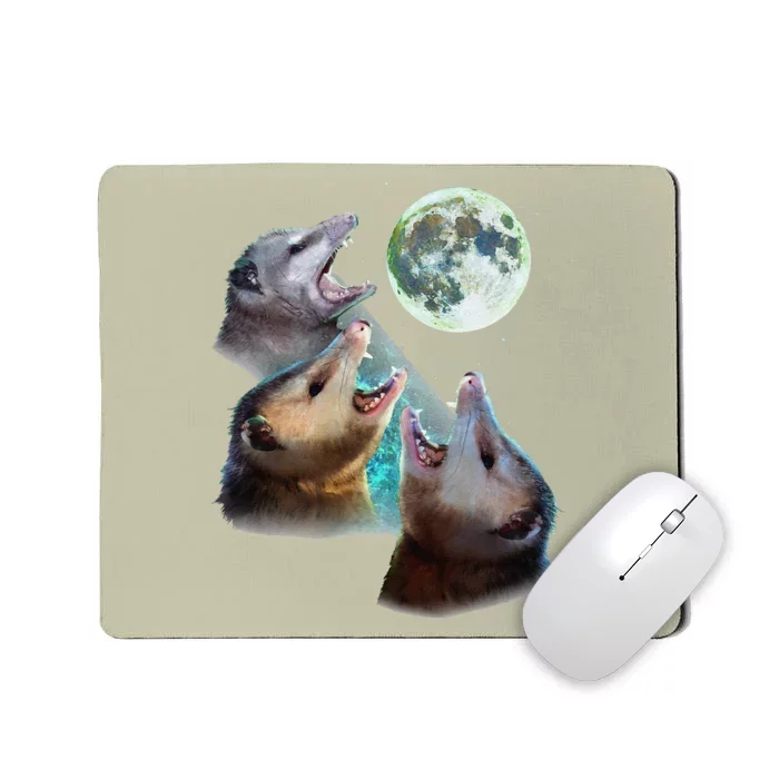 Three Opposum Moon With 3 Possums And Dead Moon Costume Mousepad