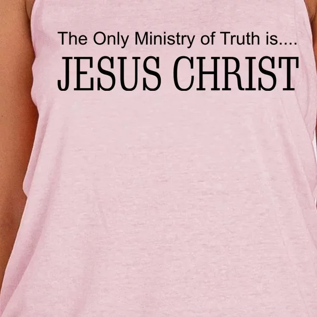 The Only Ministry Of Truth Is Jesus Christ Women's Knotted Racerback Tank