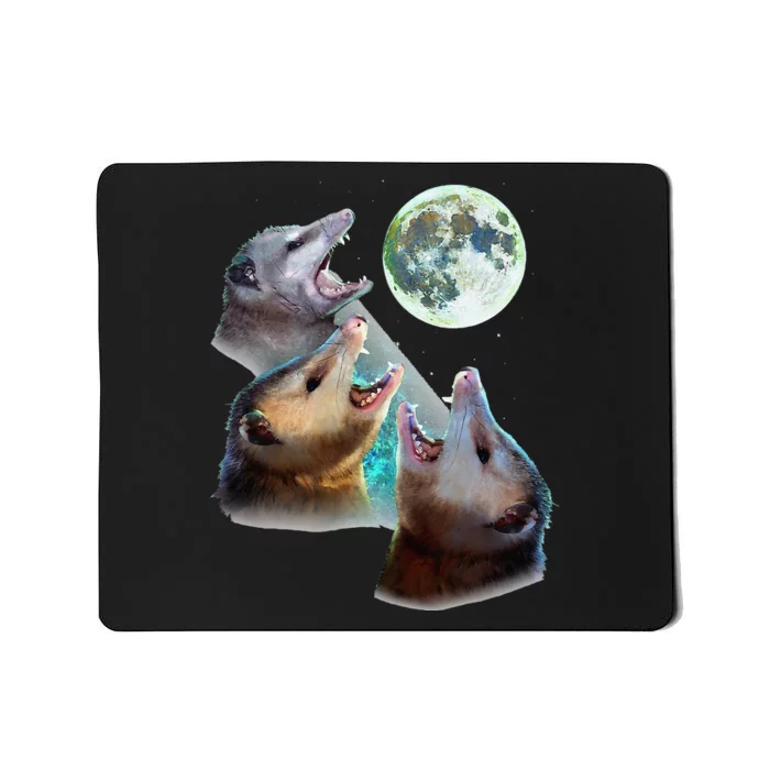 Three Opposum Moon With 3 Possums And Dead Moon Costume Mousepad