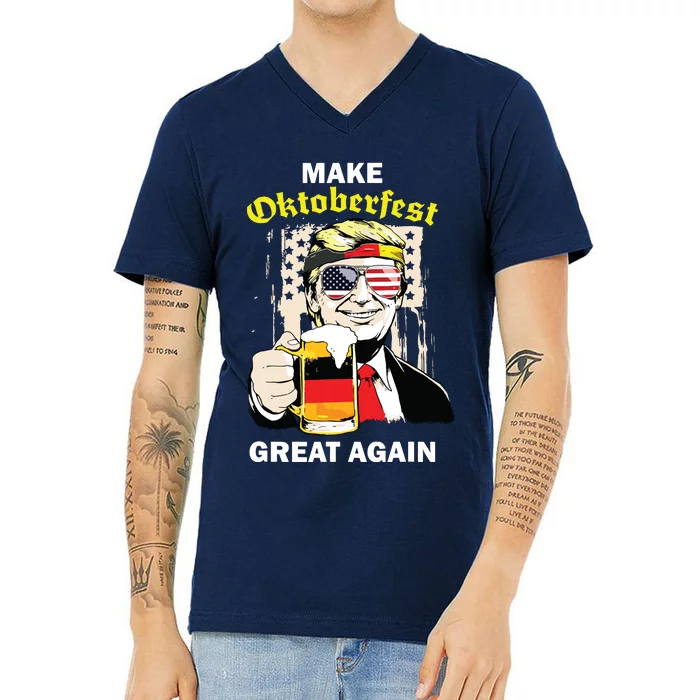 Trump Octoberfest Make Oktoberfest Great Again German V-Neck T-Shirt