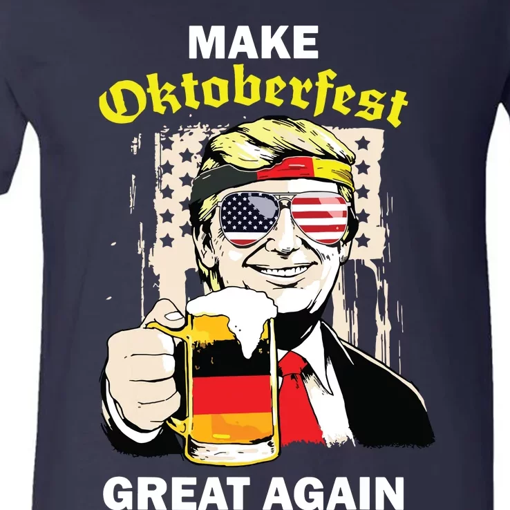 Trump Octoberfest Make Oktoberfest Great Again German V-Neck T-Shirt