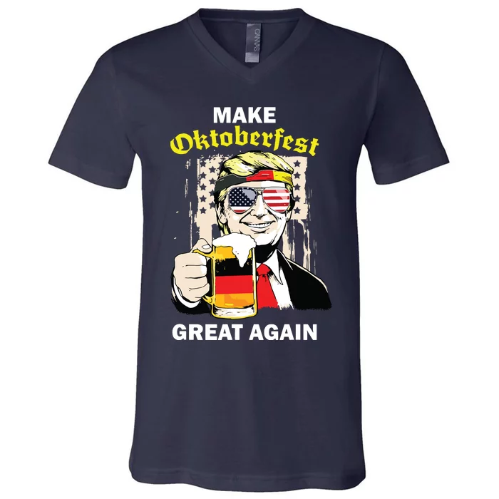 Trump Octoberfest Make Oktoberfest Great Again German V-Neck T-Shirt